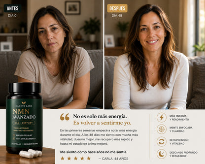 NMN Avanzado - Fórmula Completa NAD+ para Rejuvenecimiento Celular, Claridad Mental y Longevidad
